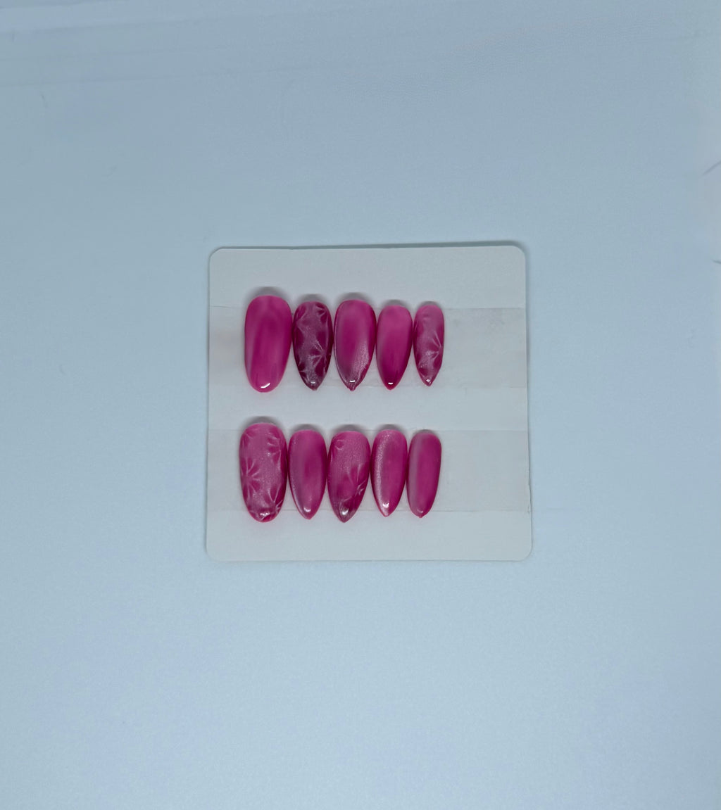 Cat Eye flower Nails