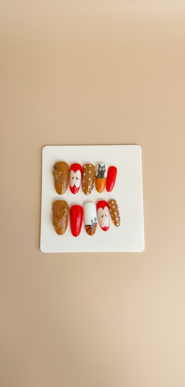 Pumpkin Apple Nails